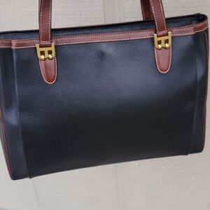 Bally Brown Leather Belted Satchel Tote - Excellent Condition ✨️